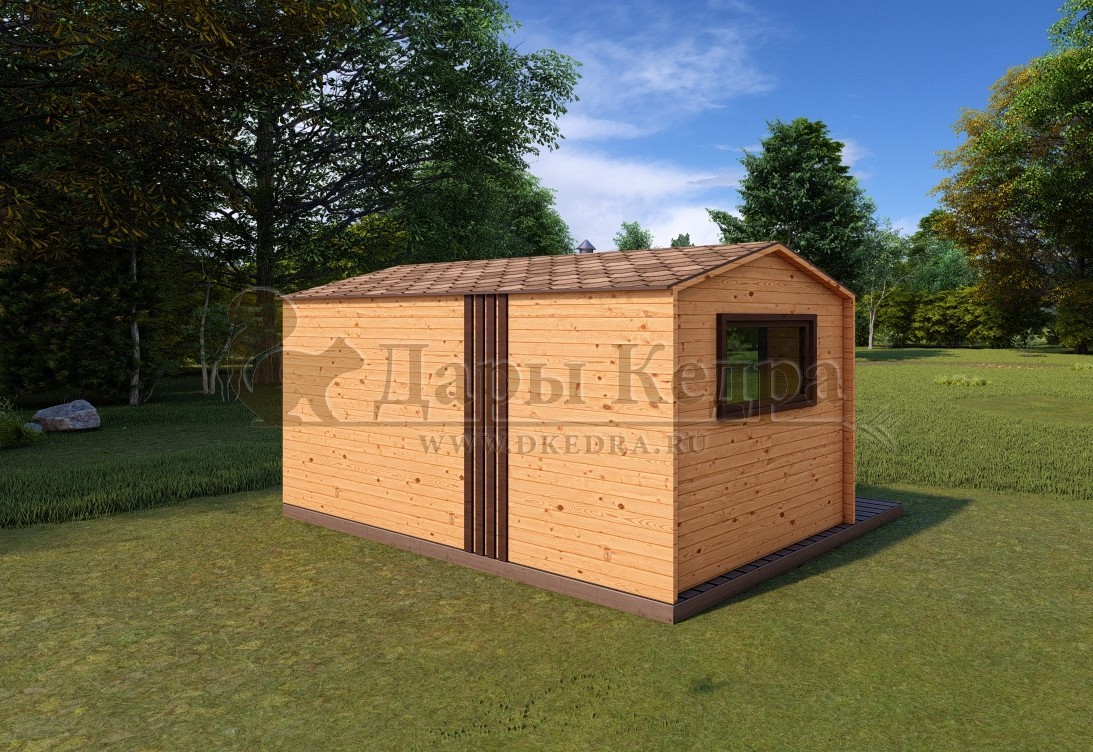 Каркасная баня Барн из кедра 5х2,3 м